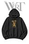 Rock Guitar Cat Pre-Printed Black Hoodie (2-Ply)