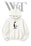 King Penguin Pre-Printed White Hooded Sweatshirt (2-Ply)