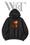 Knight Kitten_1 Pre-Printed Black Hooded Sweatshirt (2-Ply)