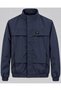 Mock Neck, Snap-Fastened Button, and Zipper-Closure Transitional Jacket