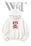 Aki Fox Devil White Hooded Sweatshirt with Front Print (2-Ply)