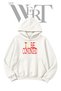 Jojo White Hooded Sweatshirt with Front Print (2-Ply)