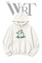 Aurora Borealis Pre-Printed White Hooded Sweatshirt (2-Ply)