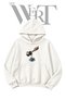 Turkish Coffee Pre-Printed White Hooded Sweatshirt (2-Ply)