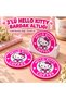 Hello Kitty-Designed 3-Piece Decorative Coaster Set with Stand—Coffee Cup Coaster and Coffee Serving Accessory