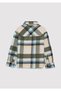 Boys' Green Flannel Shirt, Green and White Checked Shirt - 3