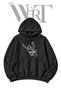 Flying Hero Pre-Printed Black Hooded Sweatshirt (2-Ply)