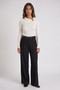 Regular Fit Wide-Neck Corded Fabric Blouse for Women BLOUSE 26K0254K1
