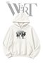 Wolf Sheep Pre-Printed White Hooded Sweatshirt (2-Ply)