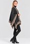 Women's Ethnic Patterned Knit Shawl Poncho – Relaxed Fit Shoulder Shawl - 2