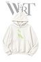 Cat Dot Art Pre-Printed White Hooded Sweatshirt (2-Ply)