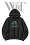 Aurora Borealis Pre-Printed Black Hooded Sweatshirt (2-Ply)