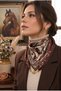 Brown Scarf & Shawl with Ethnic Patterned Motifs and Figure Motifs, Featuring Magnets - 2