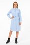 Women's Long Shirt Dress in Embroidered Armure Fabric with a Tie-Detail at the Waist - 3