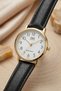 Black Gold Classic Numeric Vintage Women's Leather Strap Watch - 3