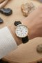 Black Gold Classic Numeric Vintage Women's Leather Strap Watch - 2