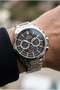 Classic and Sporty Men's Wristwatch | 44 mm Stainless Steel Strap, Black Dial