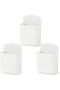 Wall-Mounted Storage Pocket Holder, White, 3-Pack