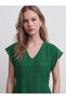 V-Neck Flared Dress