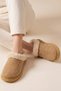 Women's Suede Fur-Lined House Slippers with Soft Soles - Plush Casual Comfort Slippers - 2