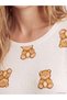 Teddy Bear Patterned Women's Pajama Set - 3