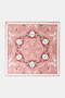 Ebru-Effect Silk Twill Scarf, Powder