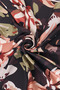 Abstract Floral Print Silk Twill Scarf, Mocha - 2