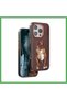Venco iPhone 16 Pro Compatible Case with Permanent Pattern - Brown BEZOSS