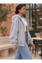Women's Brushed Inside Oversized Hooded Cardigan with Zippered Pocket - 4