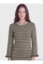 Rmz Gi̇yi̇m Farkiyla Zero Roba Collar Striped Dress - 2
