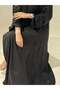 Washed Silk Abaya with Washed Crepe - 3