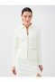 Slim-Fit Jacket with a Shirt Collar and White Zip Detail - 2