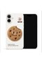 Apple iPhone 16-Compatible Case: Stitched Puppy Plush White Cookie