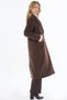Double-Breasted Wool Coat, Coffee - 5