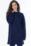 Patterned Knit Tunic, Navy Blue