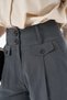 Lyocell Pants with Button Details, Charcoal Grey - 7