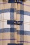 Hooded Plaid Coat, Beige - 6