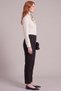 Black Suede Pants with Detailed Pile - 5