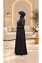 Women's Plus-Size Glittery Paneled Dress - 4