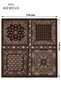 Ultra-Luxury Coffee-Patterned Triangular Shoulder Shawl, Scarf, and Headscarf, 110x110 cm - 5