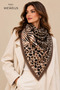 Ultra-Luxury Leopard Print Triangle Shoulder Shawl, Scarf, and Headscarf, 110x110 cm - 2