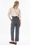 Lyocell Pants with Button Details, Charcoal Grey - 5