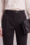 Black Suede Pants with Detailed Pile - 6