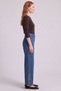 Embroidered Denim Pants, Navy Blue - 6
