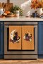 Moonlit Cat: Cat and Moon Mustard Yellow Patterned Fall Decorative 2-Piece Kitchen Towel Set, 35x55 cm - 6