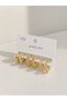 Gold-Colored 3-Pair Hoop Earring Set - 2