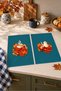 Autumn Brew Coffee and Scarf Navy Blue Digitally Printed Patterned 2-Piece Kitchen Towel Set, 35x55 cm - 3