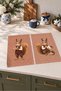 Cocoa Squirrel: Squirrel and Cookie Terracotta Color Digital Print 2-Piece Kitchen Towel Set, 35x55 - 8