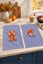 Rainy Harvest Boots and Umbrella Lavender-Patterned Digitally Printed 2-Piece Kitchen Towel Set, 35x55 cm - 2