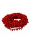 Ribbon Pom-Pom, 22.5 Meters, 1.1 cm, Edge Trim, Decoration, Sewing, Hobby Accessory, Red - 2